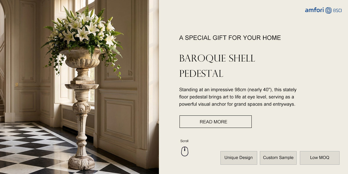 Baroque Shell Pedestal Baroque Shell Pedestal