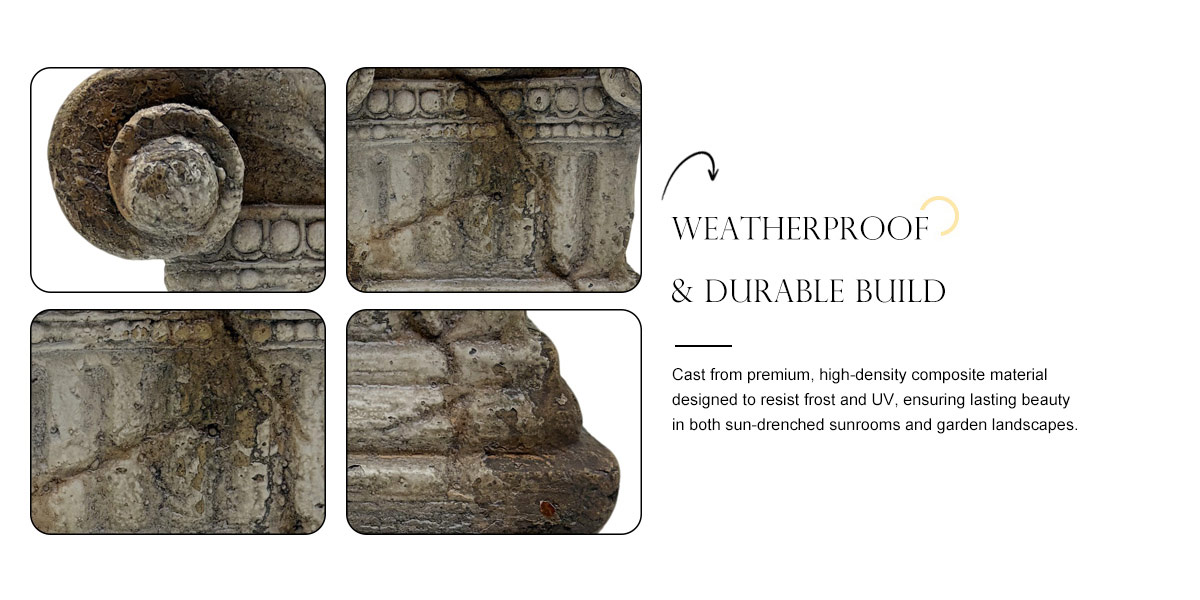 Antique Ionic Column Fragment Pedestal