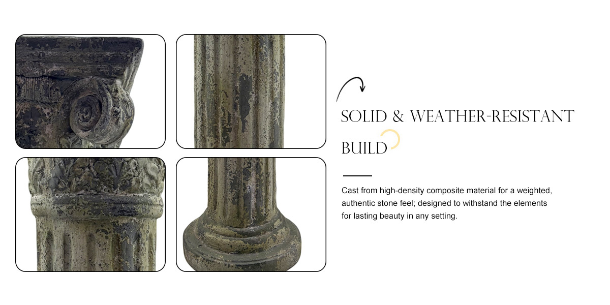 Stately Roman Ionic Column Pedestal 