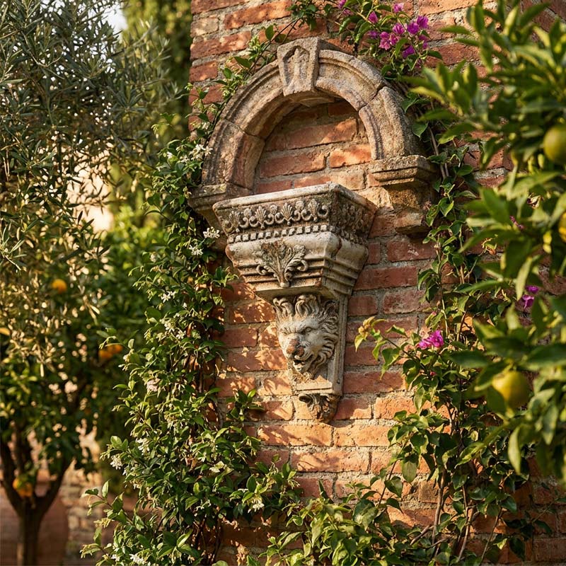 Neoclassical Floral Pedestal