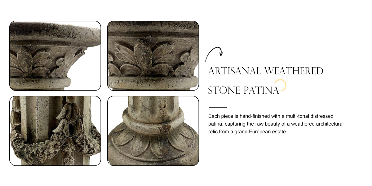 Neoclassical Floral Pedestal