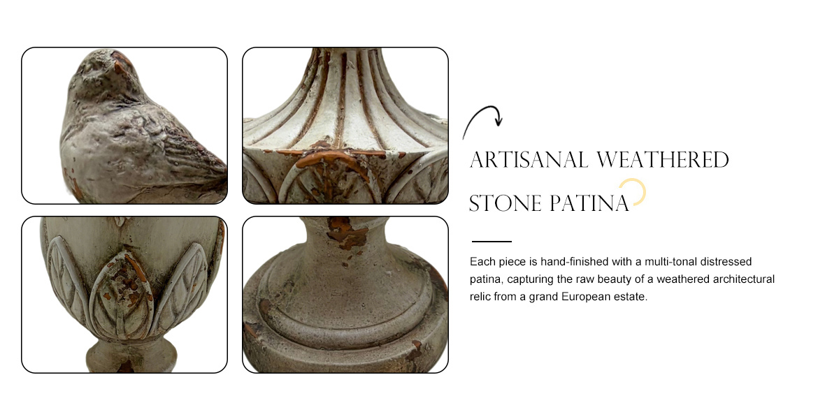 Vintage French Country Bird Finial