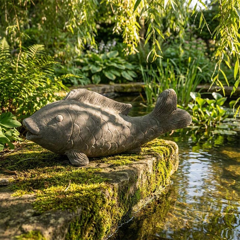  Vintage Zen Carp Sculpture