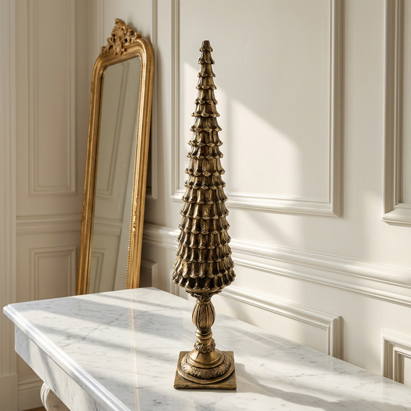 Vintage Golden Christmas Tree
