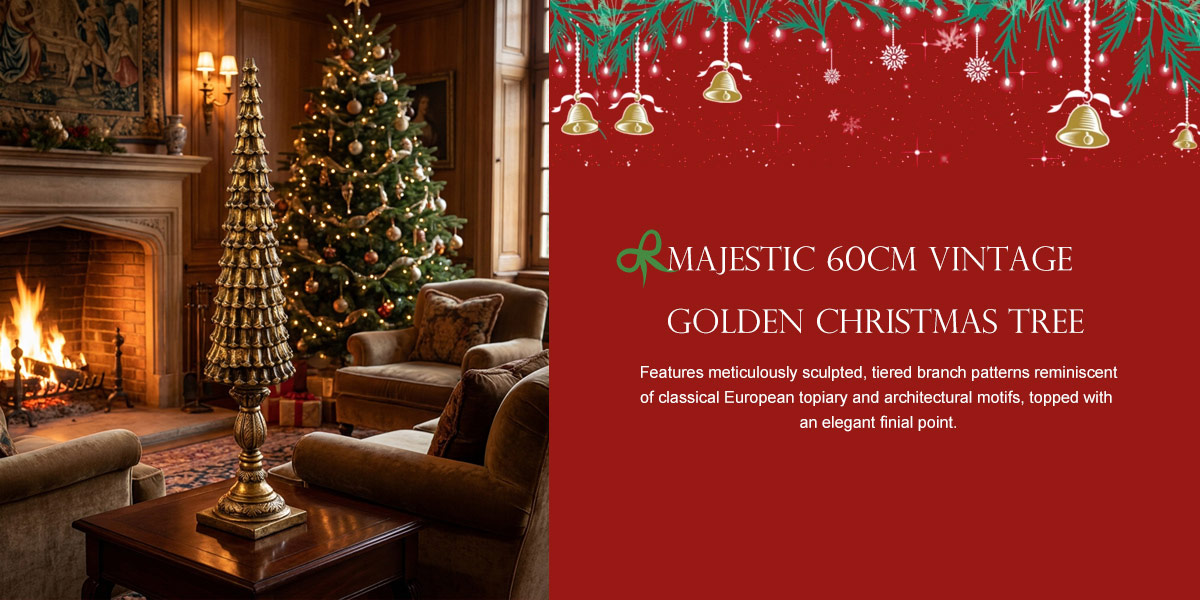 Vintage Golden Christmas Tree