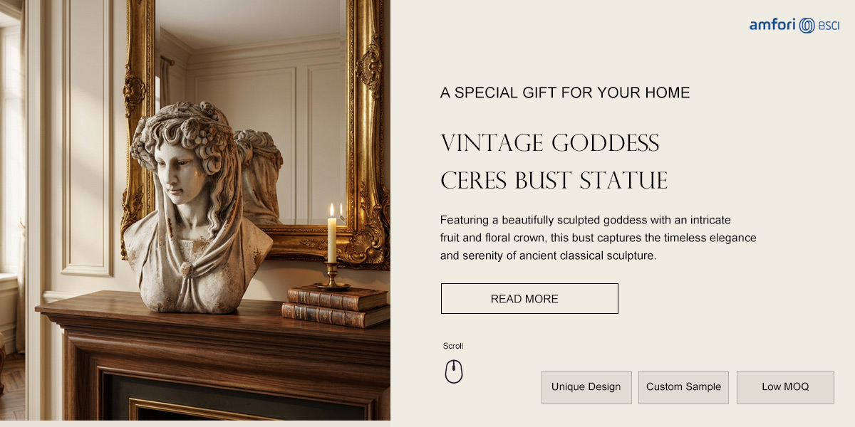 Vintage Goddess Ceres Bust Statue