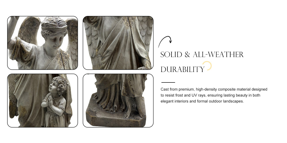 Guardian Angel & Child Statue