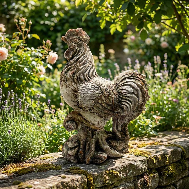 Vintage French Country Rooster Statue