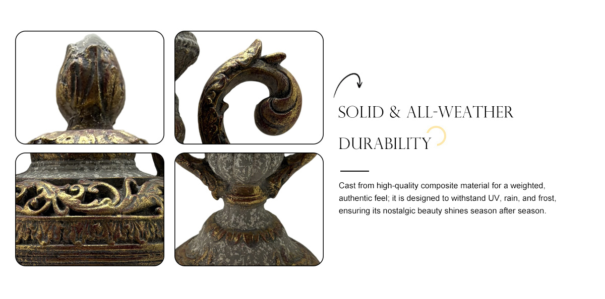 Vintage French Baroque Ornate Urn
