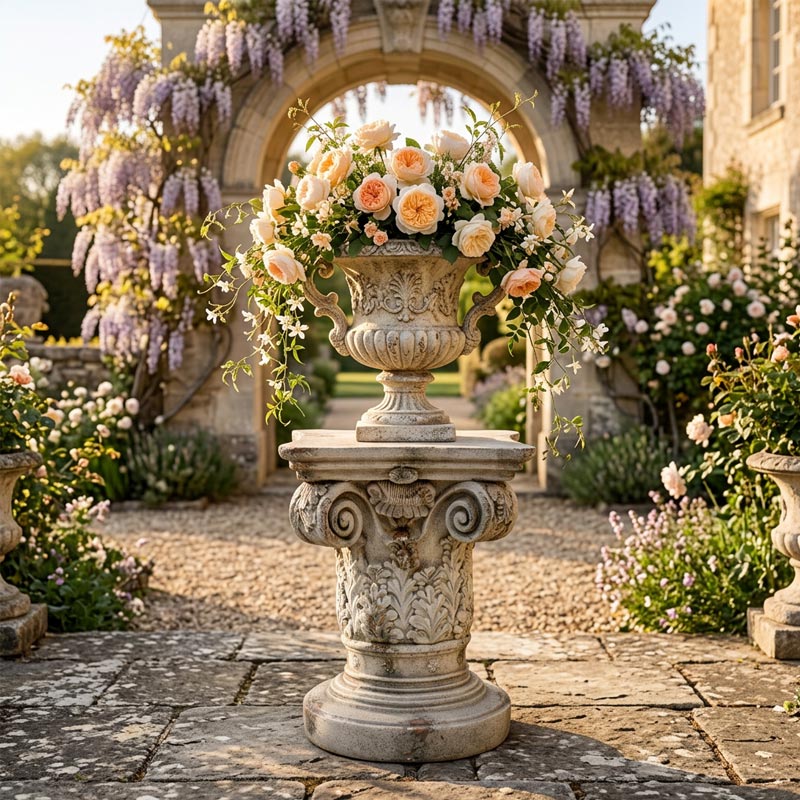 Antique Corinthian Pedestal