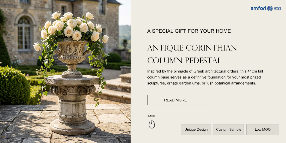 Antique Corinthian Column Pedestal Antique Corinthian Column Pedestal