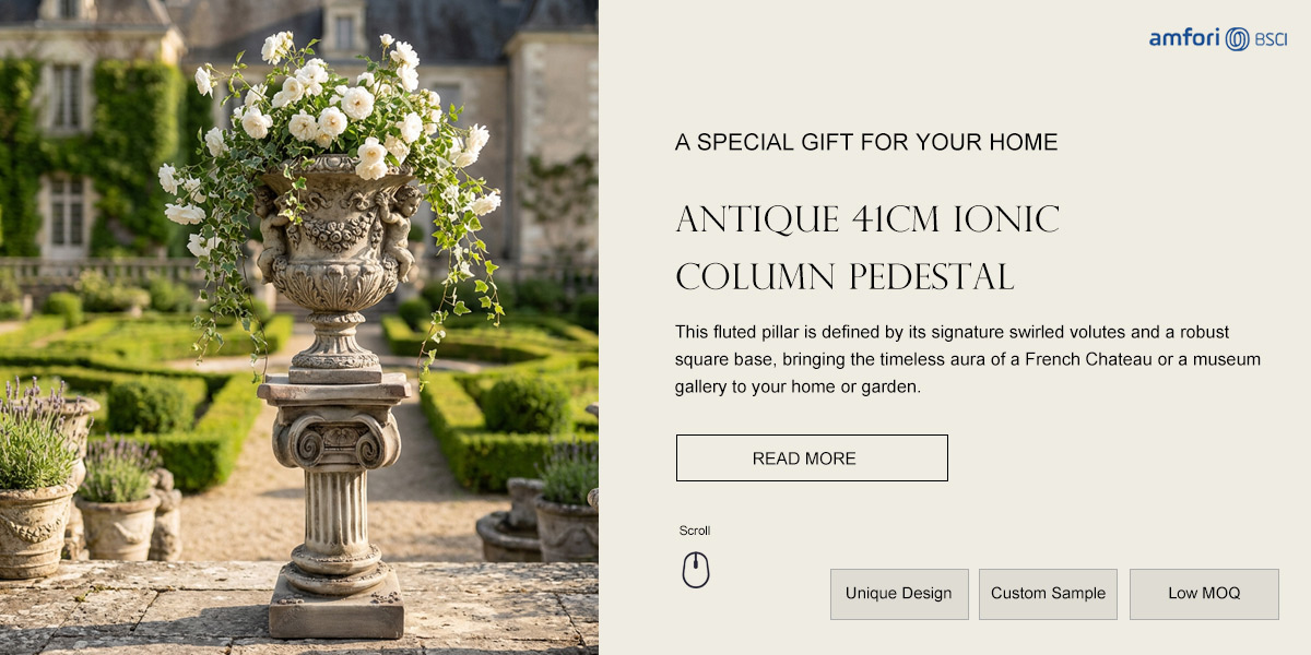 Antique Ionic Column Pedestal Antique Ionic Column Pedestal