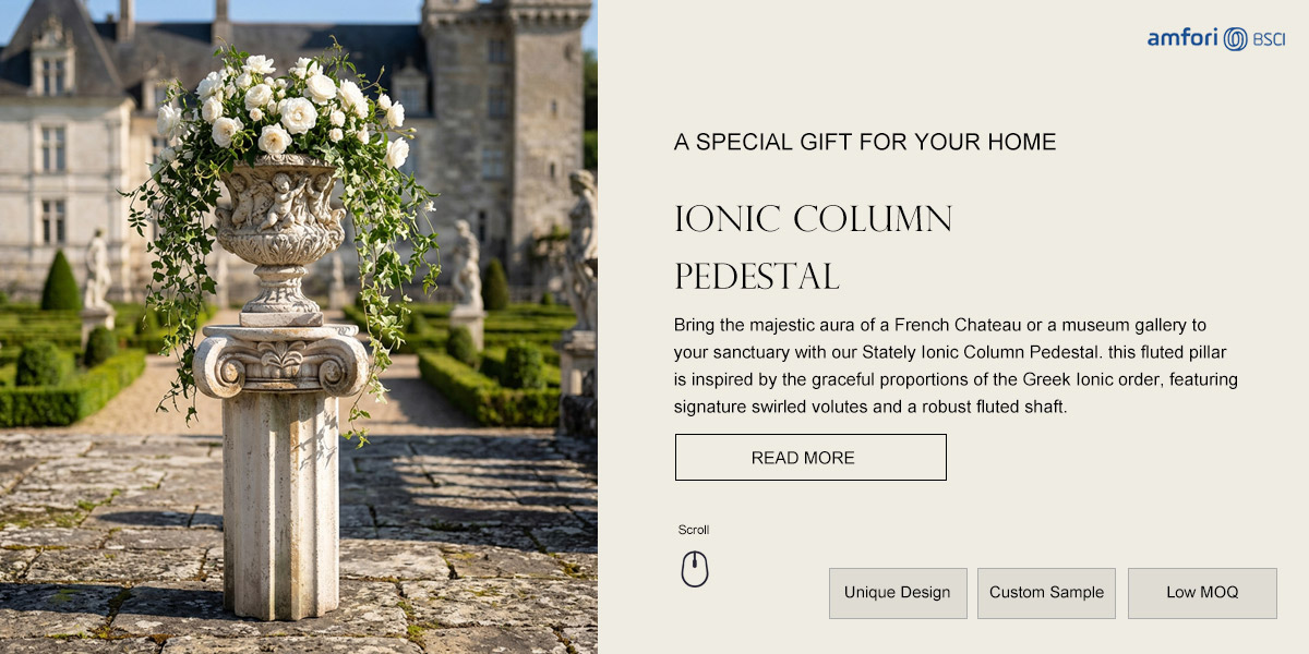 Antique Ionic Column Pedestal Antique Ionic Column Pedestal