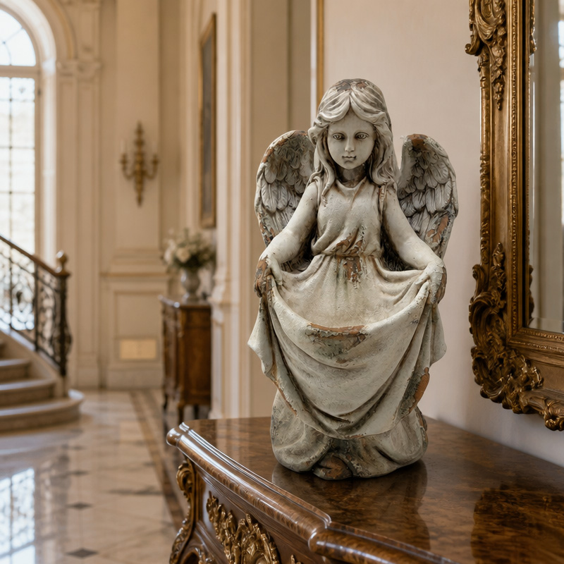 Vintage MgO Angel Garden Statue