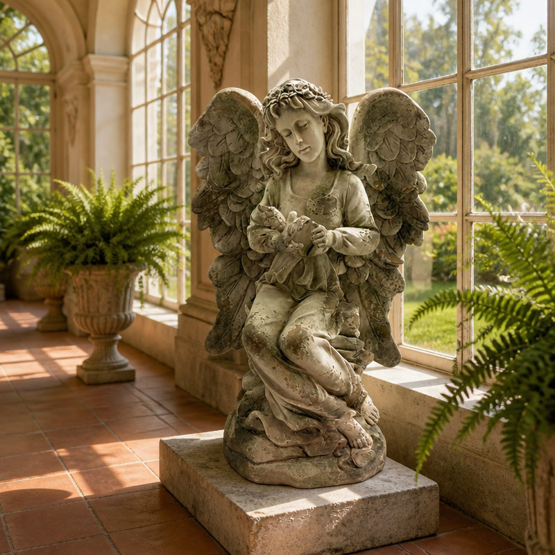 Vintage MgO Peaceful Angel Statue