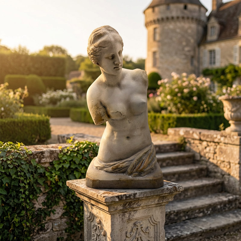 Vintage MgO Venus de Milo Bust Statue