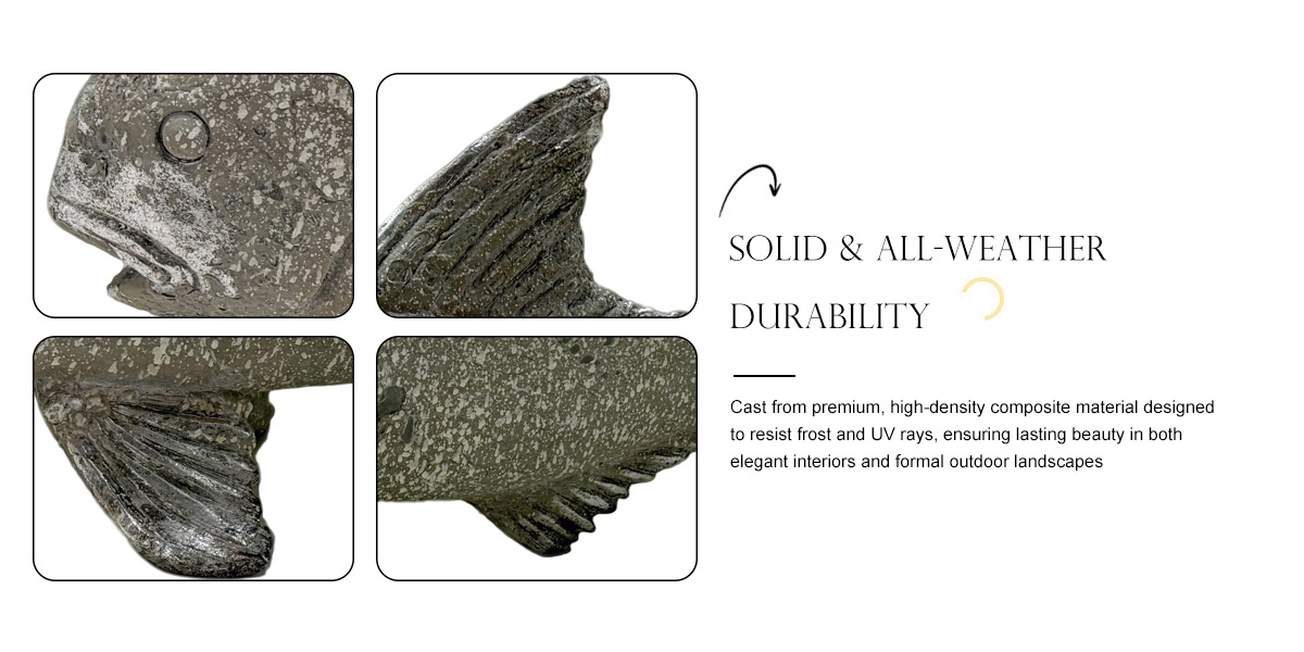 Vintage [Material] Primitive Fish Statue 