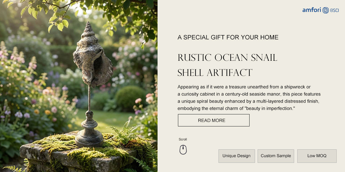 Rustic Ocean Snail Shell Artifact Rustic Ocean Snail Shell Artifact