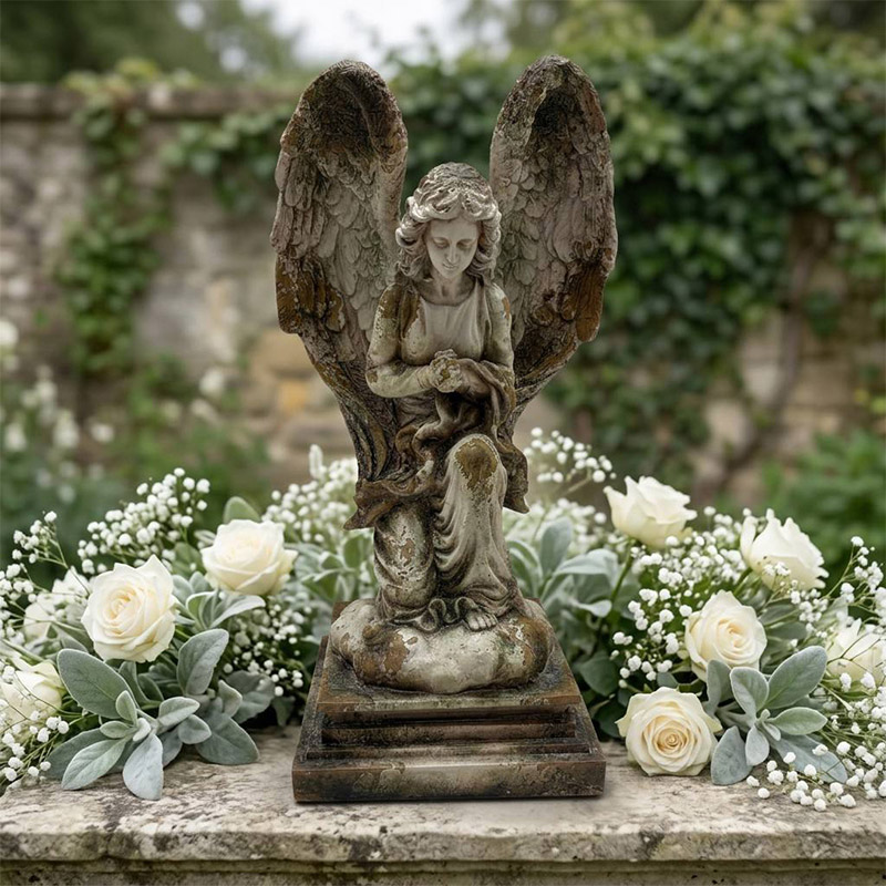 Vintage Winged Angel Sculpture