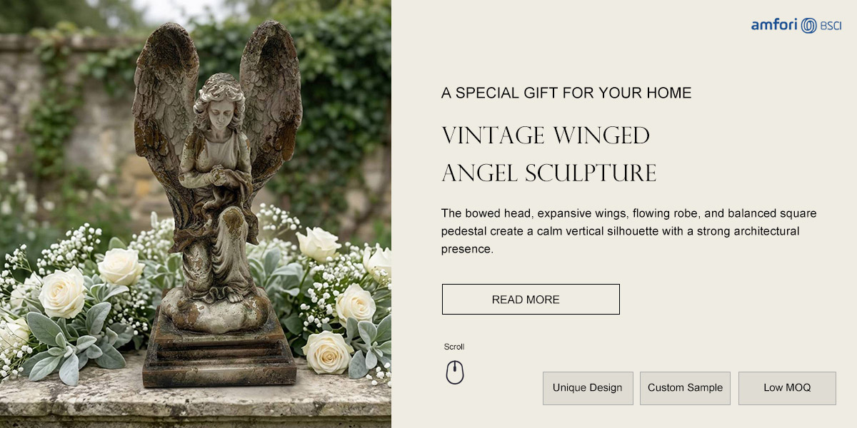 Vintage Winged Angel Sculpture Vintage Winged Angel Sculpture
