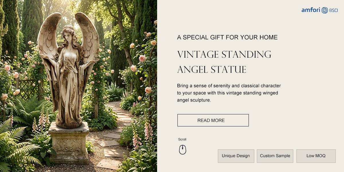 Vintage Standing Angel Statue Vintage Standing Angel Statue