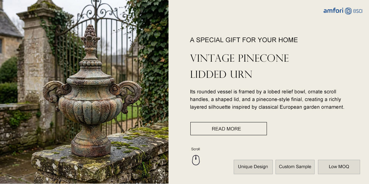Vintage Pinecone Lidded Urn Vintage Pinecone Lidded Urn