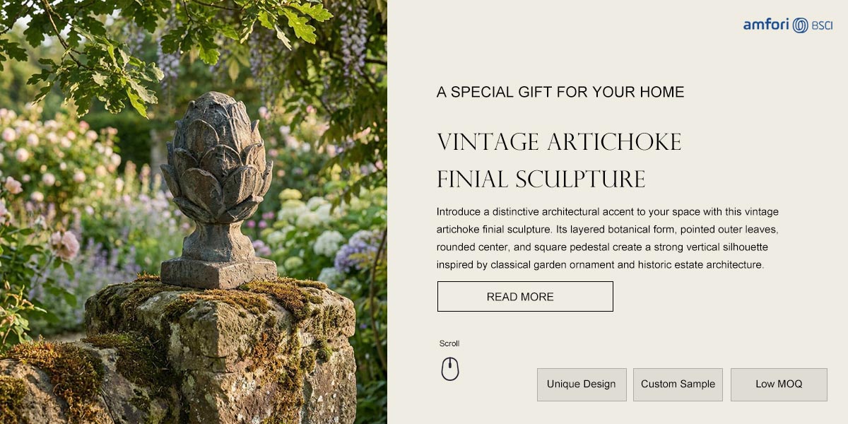 Vintage Artichoke Finial Sculpture 