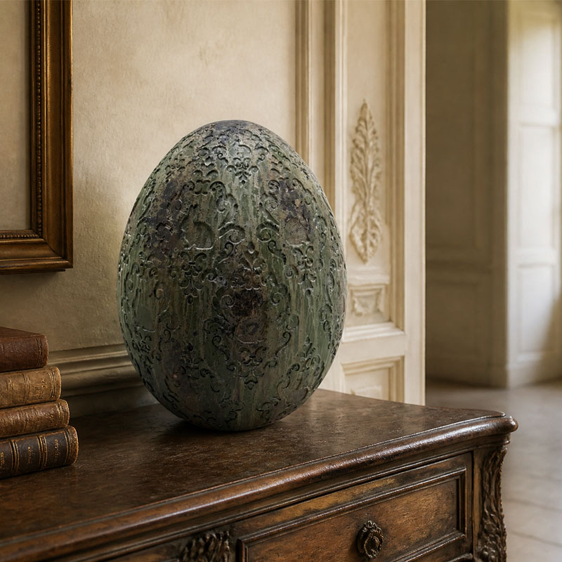 Vintage Ornate Egg Sculpture