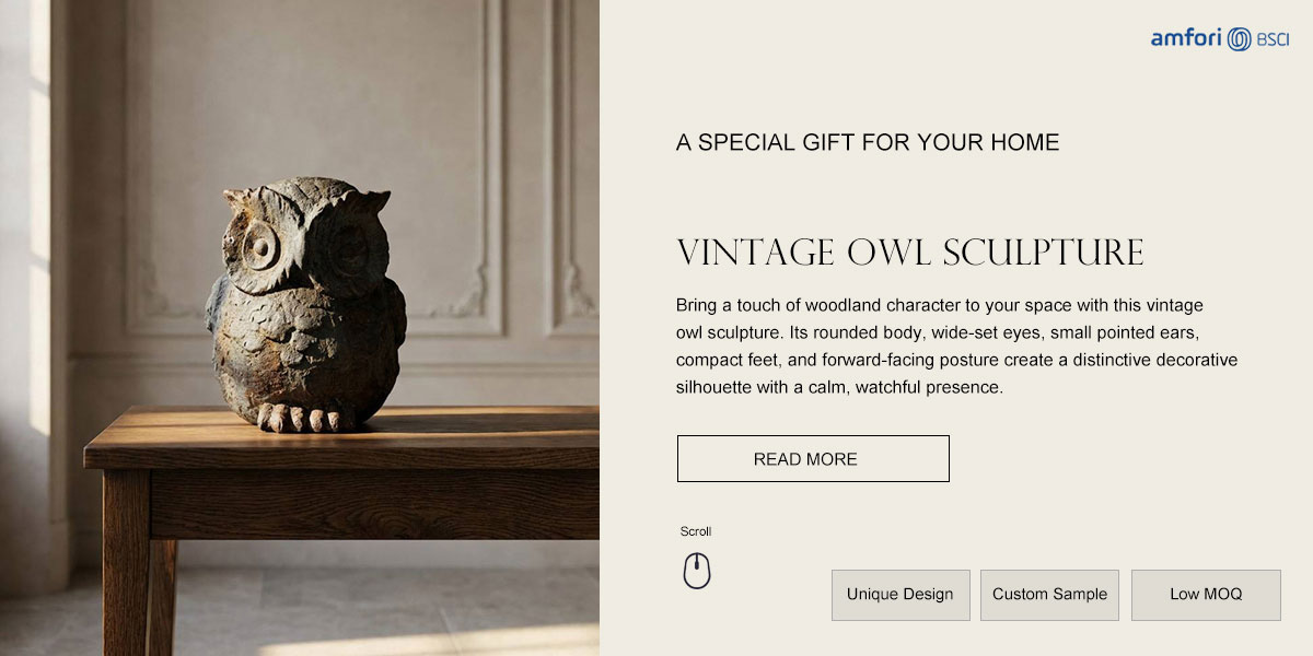 Vintage Owl Sculpture
